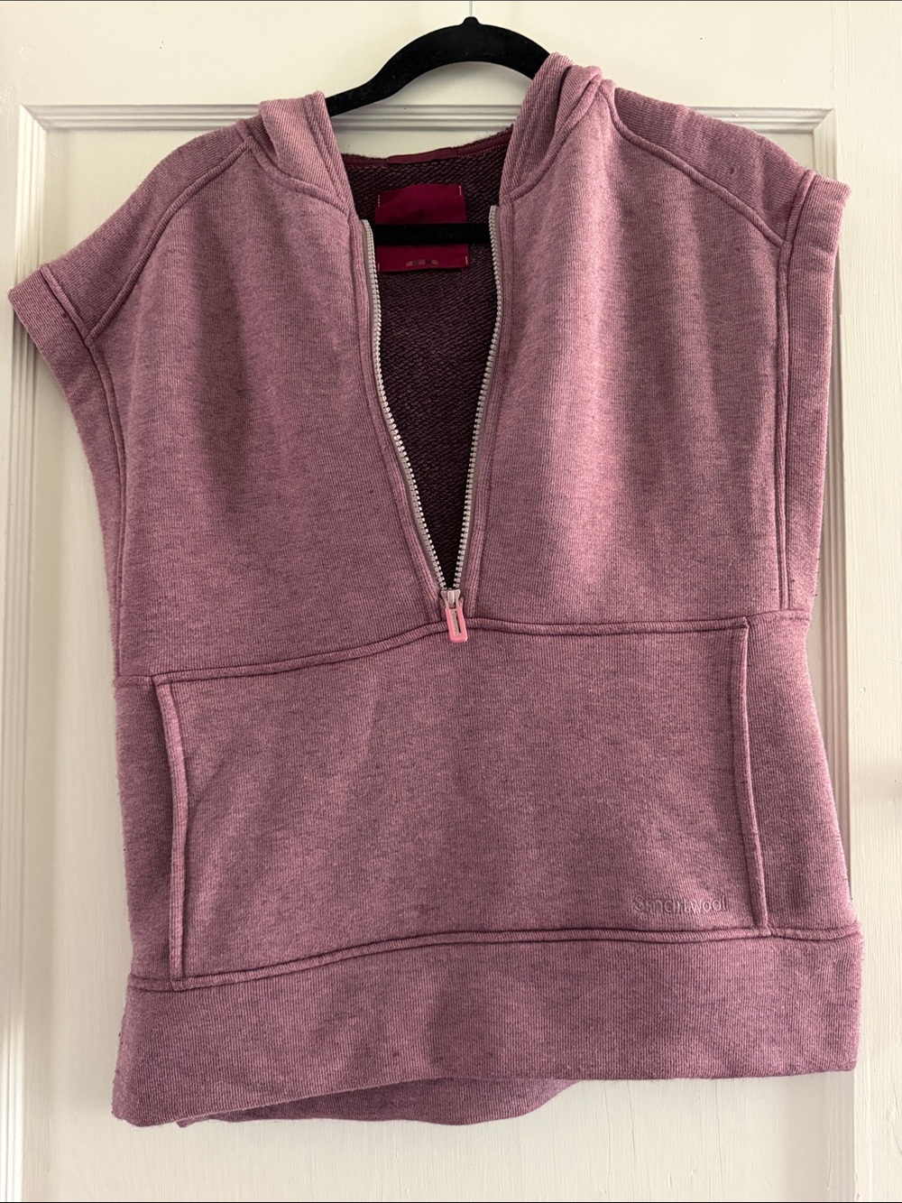 Smartwool Sleeveless Half-Zip Hoodie in Mauve like 🆕